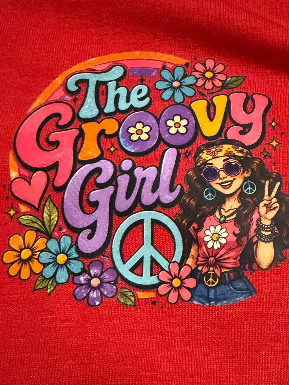 Groovy Girl -Poshmark Gildan Long Sleeve Tee Size Large Unisex DTF - Picture 3 of 7